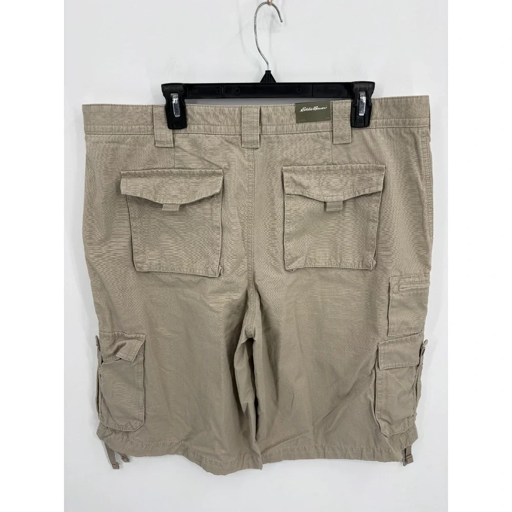 Eddie Bauer NEW Men's Khaki Ripstop Paratrooper Cargo Shorts, Size 38, NWT!!